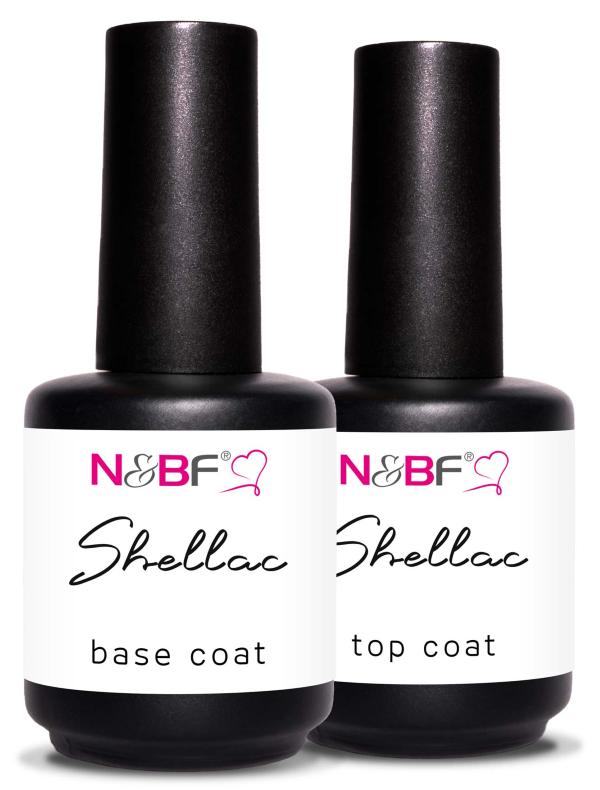 N&BF Shellac Top + Base Coat 2x12ml