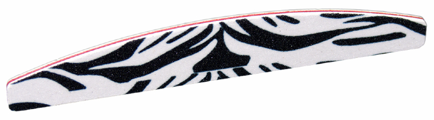 Profi Nagelfeilen Trapez Zebra Design 10er Set