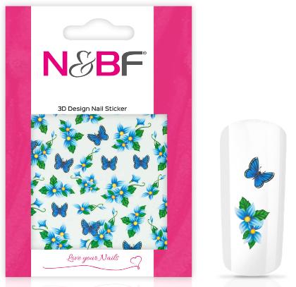 Nail Tattoos Summer Butterfly Blue