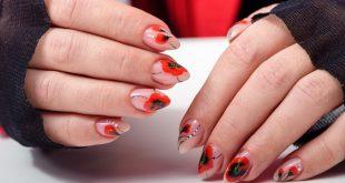 One Stroke Naildesign in Rot