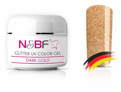 Glitter Farbgel Dark Gold 5ml