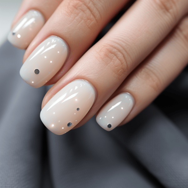 Vanilla Nails mit Punkten