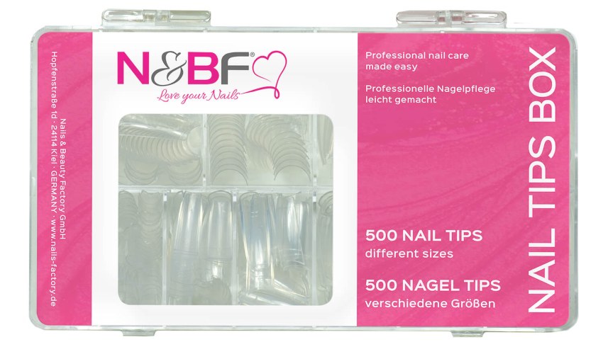 Classic Nagel Tips Clear Sortierbox 500 Stück