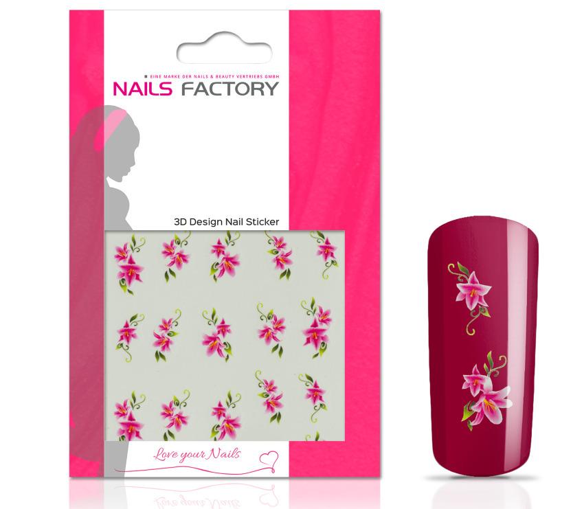 Nail Tattoo Pink Lily