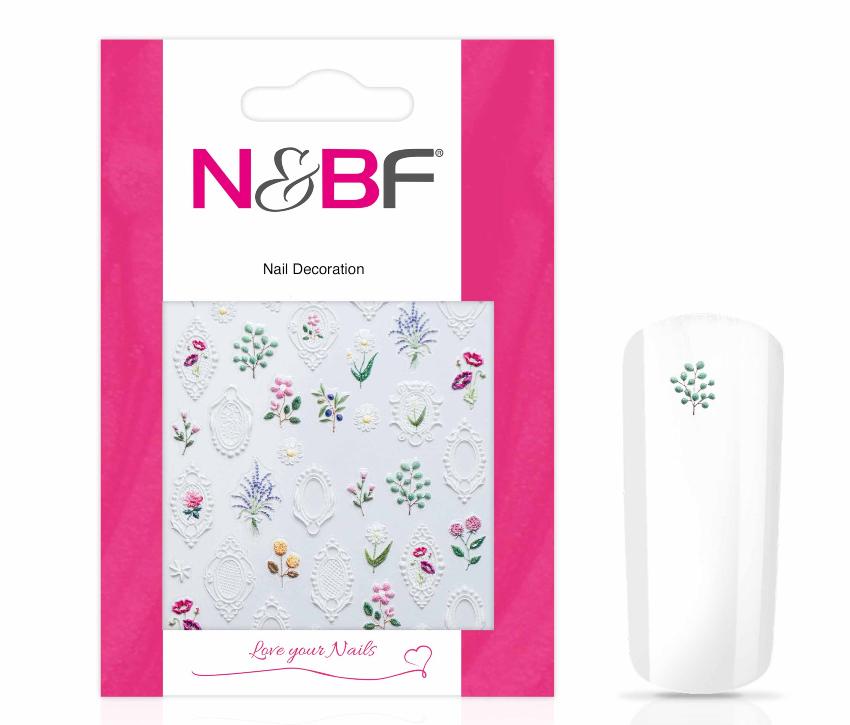 Nagelsticker Elegant Flower Mirror 