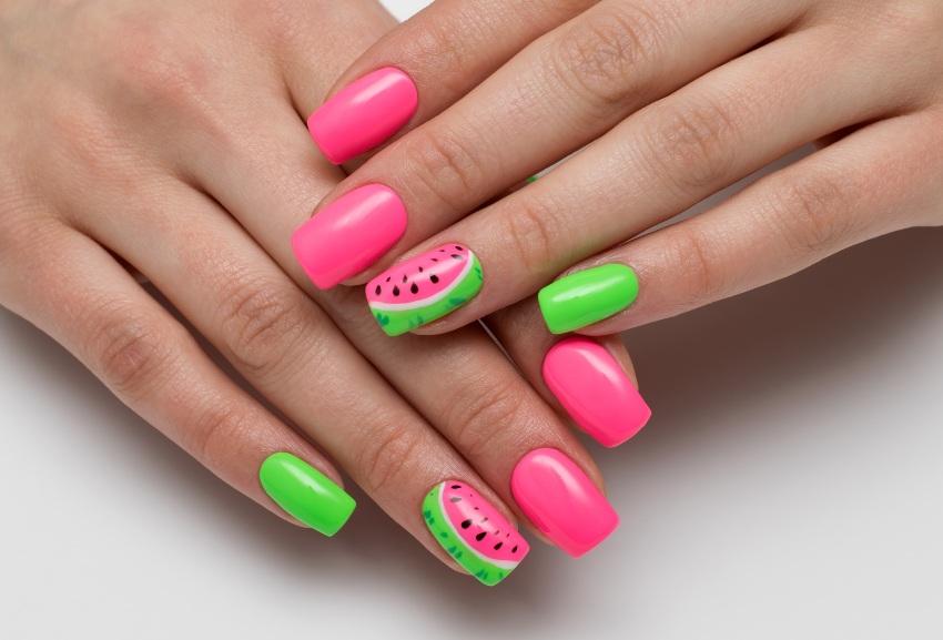 Nailart-Wassermelone - Nageldesign mit Früchten