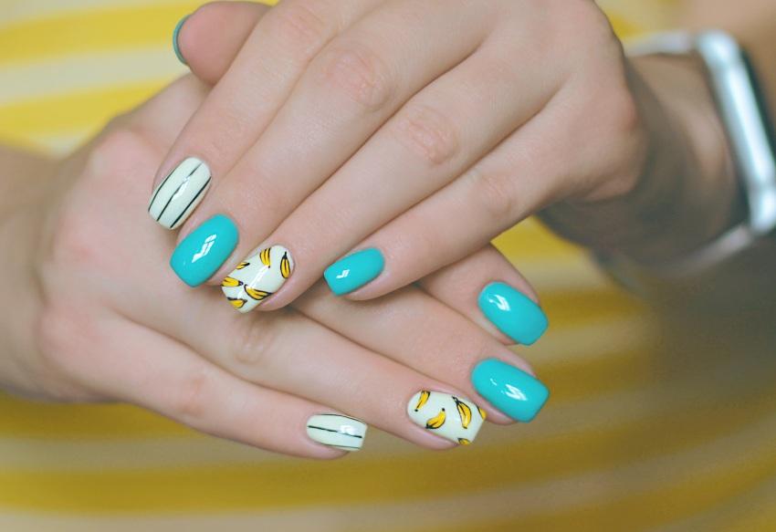 Nailart-mit-Bananen - Nageldesign mit Früchten