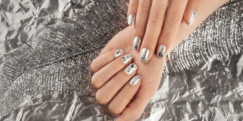 Metallic Nails Silberfarben