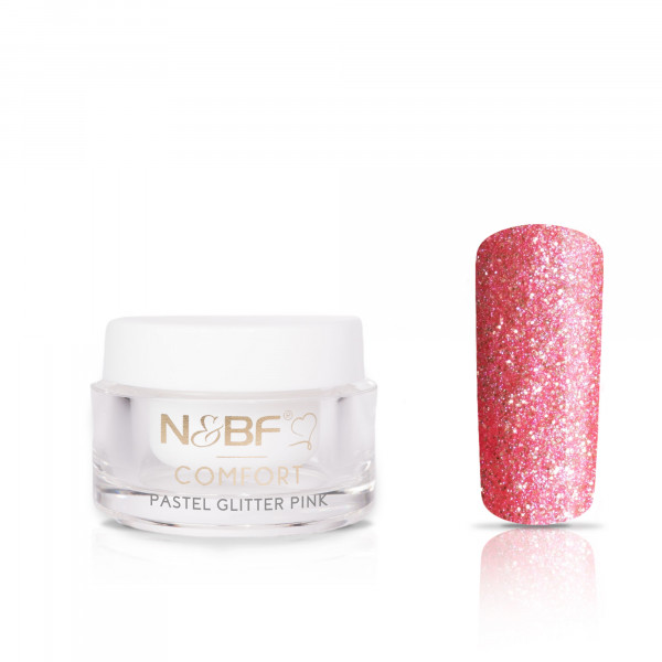 Nails & Beauty Factory Comfort Farbgel Pastell Glitter Pink