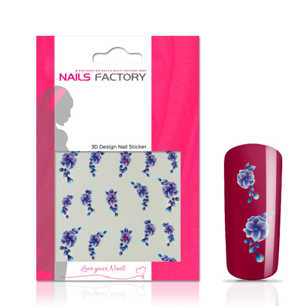 Nails Factory Nailart Nail Tattoo Blue Flower