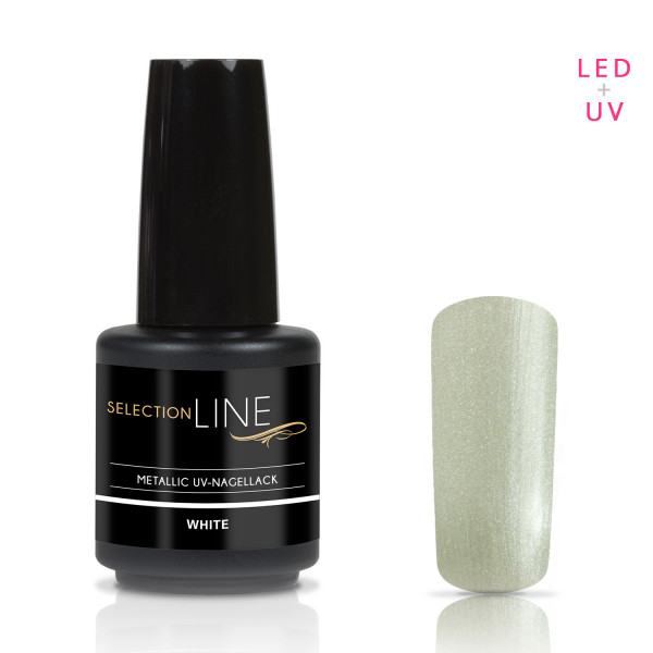 Nails & Beauty Factory Selection Line Metallic UV Nagellack White 15ml