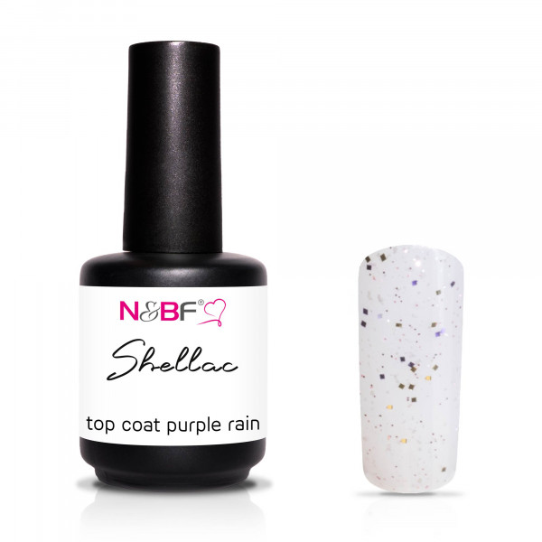 Nails & Beauty Factory Shellac Top Coat Purple Rain 12ml