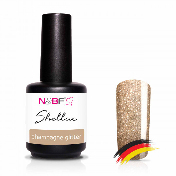 Nails & Beauty Factory Shellac Champagne Glitter 12 ml