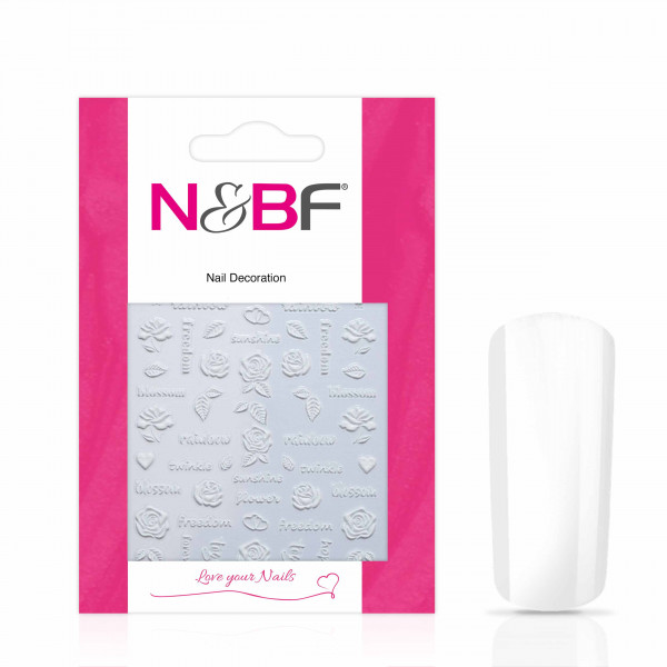 Nails & Beauty Factory Nagelsticker Flower White