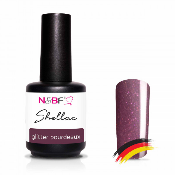 Nails & Beauty Factory Shellac Glitter Bourdeaux 12ml