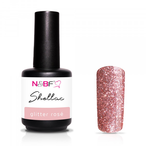 Nails & Beauty Factory Shellac Glitter Rose 12ml