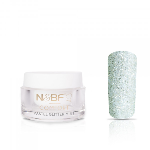 Nails & Beauty Factory Comfort Farbgel Pastell Glitter Mint
