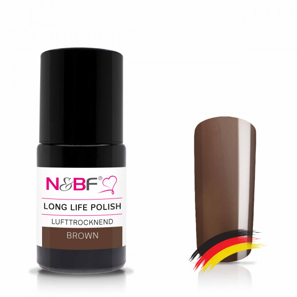 Nails & Beauty Factory Long Life Nagellack Brown 15ml