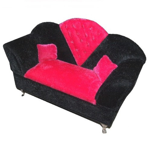 Schmucksofa Pink Schwarz