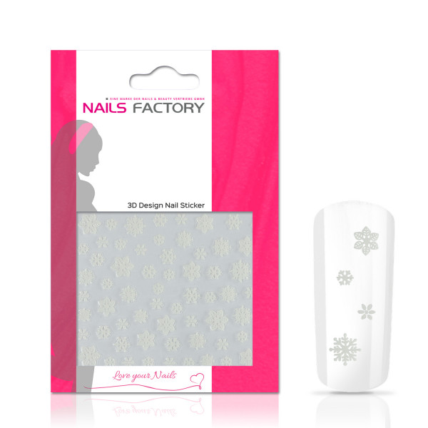 Nails Factory Nagelsticker Christmas white Ice Crystal