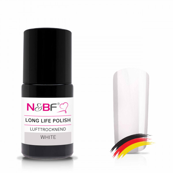 Nails & Beauty Factory Long Life Nagellack White 15ml