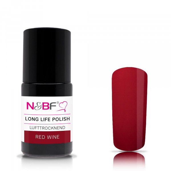 Nails & Beauty Factory Long Life Nagellack Red Wine 15ml