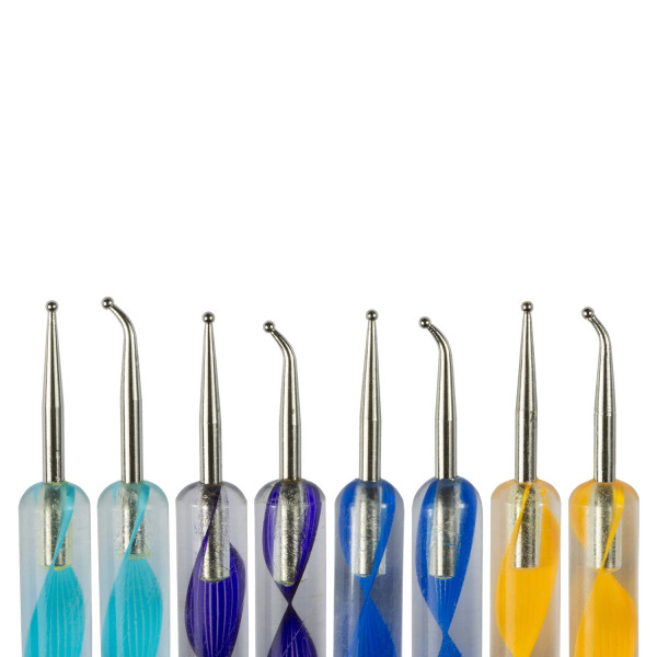 Nails Factory Nailart Dotting Pen gebogen bunt 4er Set Köpfe