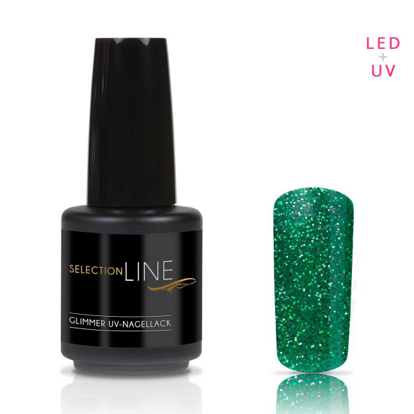 Nails & Beauty Factory Selection Line Glimmer UV Nagellack Black Forest Green 15ml
