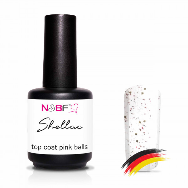 Nails & Beauty Factory Shellac Top Coat Pink Balls 12 ml