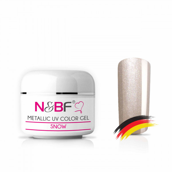 Nails & Beauty Factory Metallic UV Color Gel Snow Farbgel 5 ml