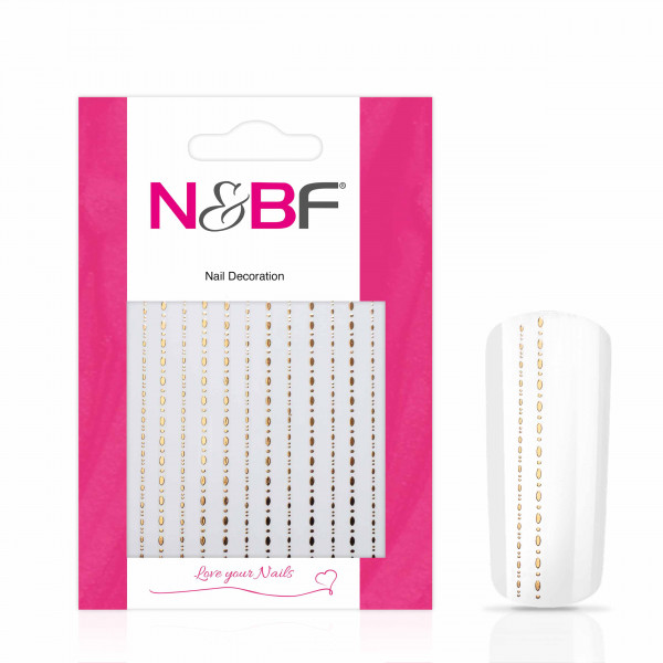 Nails & Beauty Factory Nagelsticker Stripes Chain Rotgold Medium