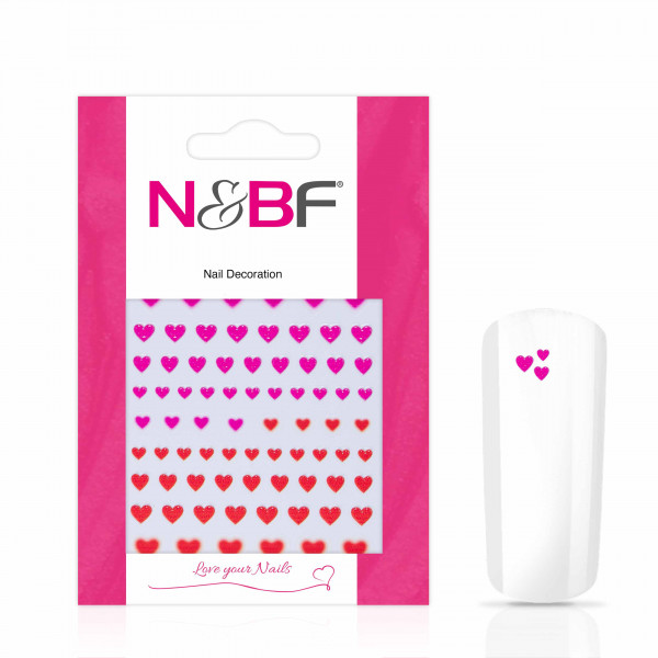 Nails & Beauty Factory Nagelsticker Red Pink Hearts