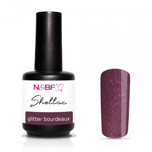 Nails & Beauty Factory Shellac Glitter Bourdeaux 12ml