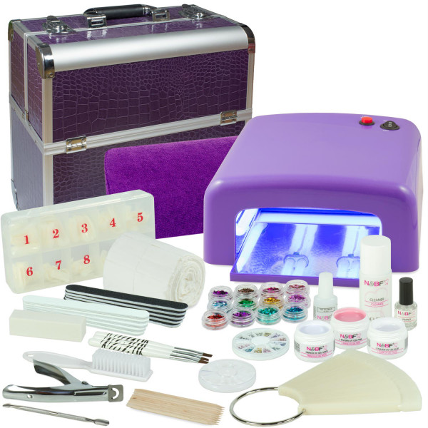 Nails & Beauty Factory Mobiles Nagelstudio Starter Set Lila Croco Design