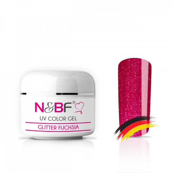 Nails & Beauty Factory Farbgel Glitter Fuchsia 5ml