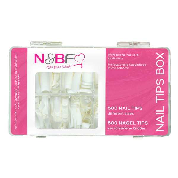 Nails-and-Beauty-Factory-Classic-Nail-Tips-white-Box-500-pieces-Cla
