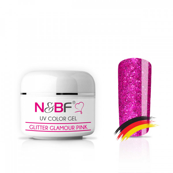 Nails & Beauty Factory Glitter Farbgel Glamour Pink 5ml