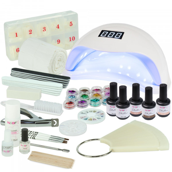 Nails & Beauty Factory Shellac Nagelstudio Starter Set UVA Curve Weiss inkl. Manun
