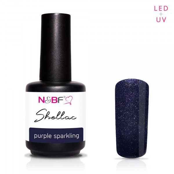 Nails & Beauty Factory Shellac Purple Sparkling 12ml