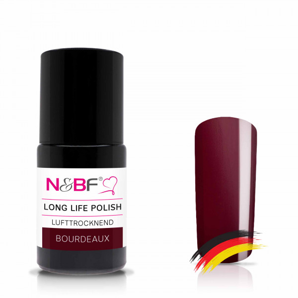 Nails & Beauty Factory Long Life Nagellack Bourdeaux 15ml