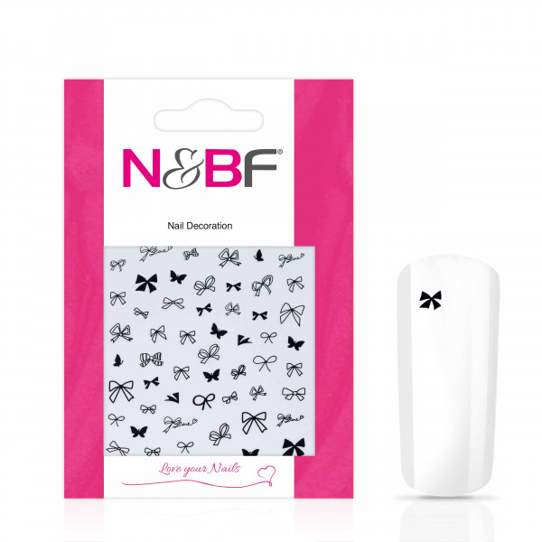 Nails & Beauty Factory Nagelsticker Butterfly Black