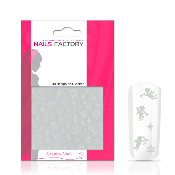 Nails Factory Nagelsticker Christmas white Snowflake