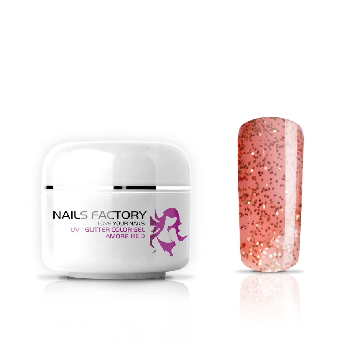 UV Glitzer Farbgel 5ml versch. Farben | Glitter Effekt Color Gel Sparkling Nails - Bild 10 von 51