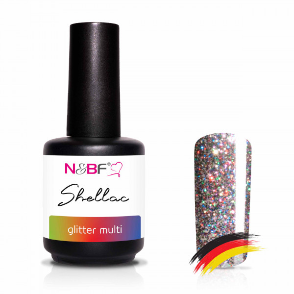 Nails & Beauty Factory Shellac Glitter Multi 12 ml