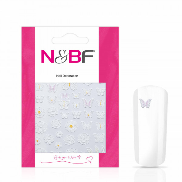 Nails & Beauty Factory Nagelsticker Butterfly White