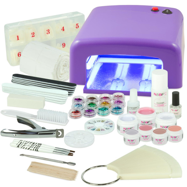Nails & Beauty Factory UV Gel Nagelstudio Starter Set Soft Nudes Purple