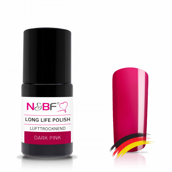 Nails & Beauty Factory Long Life Nagellack Dark Pink 15ml