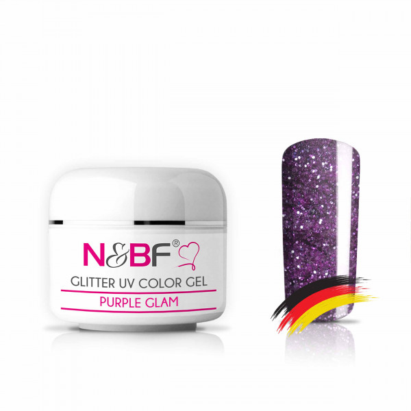 Nails & Beauty Factory UV Colorgel Glitter Farbgel Purple Glam 5 ml