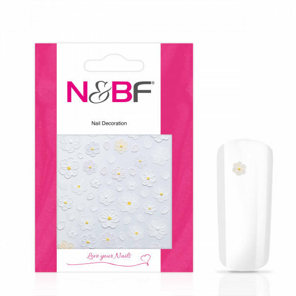 Nails & Beauty Factory Nagelsticker Flower Power White