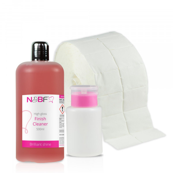 N&BF High Gloss Finish Cleaner 500ml Zelletten & Dispenser Set